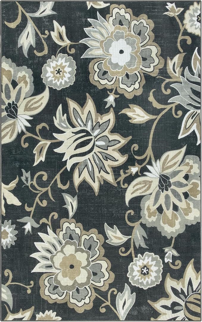 Lahome Floral Indoor Outdoor Rug, 5x8ft Non-Slip Outdoor Patio Rug - Image 7