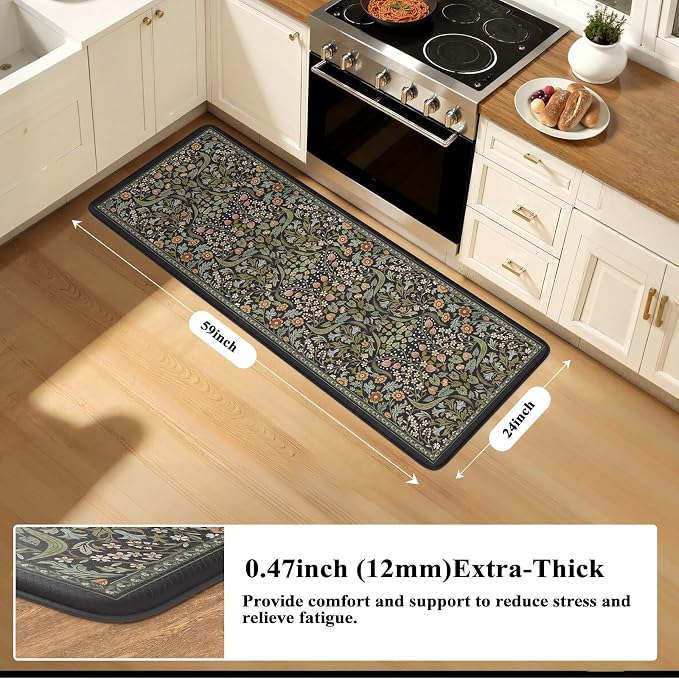 Collive Kitchen Mats Cushioned Anti Fatigue, Non Slip Waterproof Kitchen Floor - Image 2
