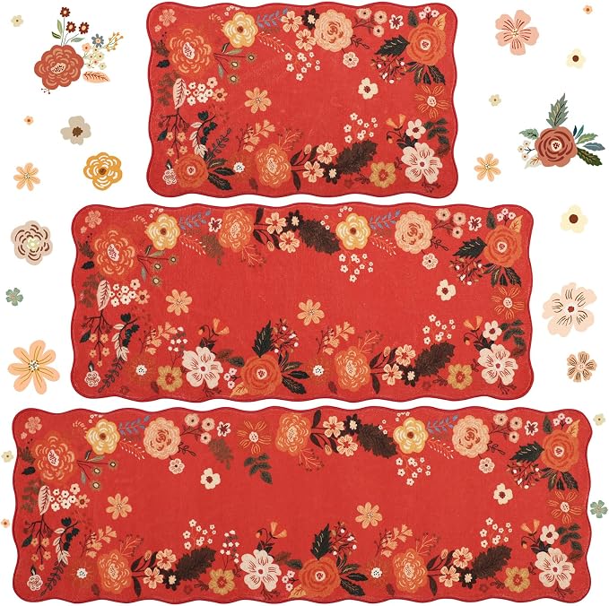 Kitchen Rug Mat Sets 3PC, Cushioned Anti Fatigue Mat Non Slip Washable Kitchens by Homcomoda