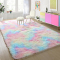 PAGISOFE 4x6 Rainbow Fluffy Soft Plush Area Rugs by PAGISOFE