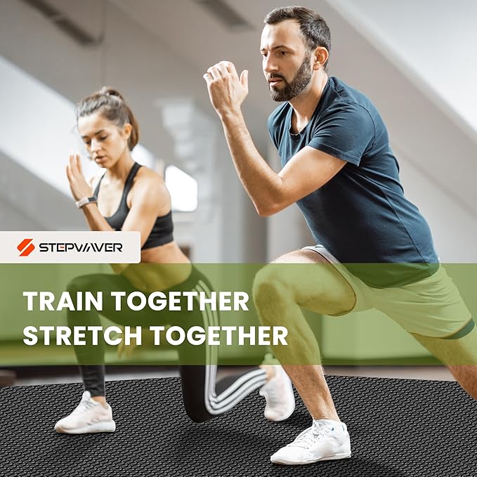 Stepwaver Extra Large Exercise Mat, Ultra Durable, High-Density Gym Mat - Image 6