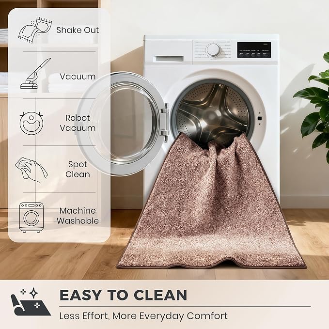PURRUGS Easy Care Area Rug 4ft x 6ft, Non-Slip Machine Washable Entryway Rug - Image 7