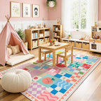 3x4 Washable Kid Bedroom Rug for Girls, Soft Non-Slip Toddler Playroom Carpet - Image 3