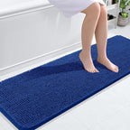 OLANLY Bathroom Runner Rugs 59x20, Soft Absorbent Chenille Bath Rugs, Rubber by OLANLY