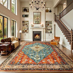 SERISSA Washable Rugs 9x12 Area Rugs, Large Non-Slip Boho Living Room Rug - Image 6