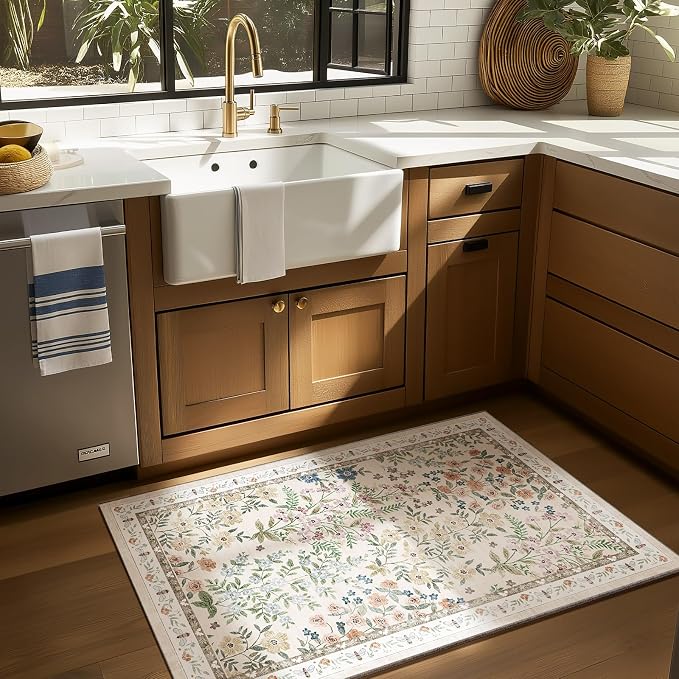 Machine Washable Small Rugs for Entryway: Door Mat Indoor Entrance 2x3 Throw - Image 2