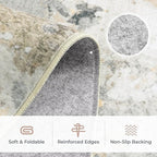 5x7 Area Rugs, Neutral Machine Washable Rugs - Image 6