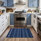 SERISSA 2x3 Rugs for Entryway, Washable Non-Slip Blue and White Small Area Rug - Image 2