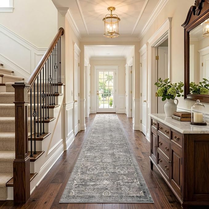 Rugxara 2x10 Runner Rug, Washable Kitchen Rugs, Non Slip Low Pile Area Rug - Image 2