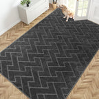 PURRUGS Easy Care Area Rug 6ft x 9ft, Non-Slip Machine Washable Entry Rug by PURRUGS