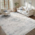 DCX 6x9 Haze Blue Rug, Machine Washable Stain Resistant Distressed Vintage Rug by DCXWashableRug