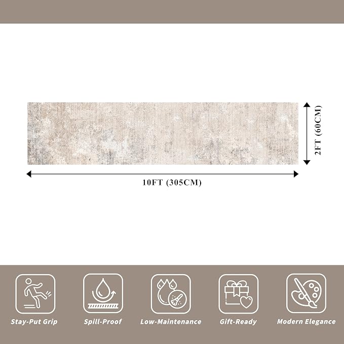 2x10 Washable Hallway Runner Rug – Non-Slip Long Carpet Runner - Image 2