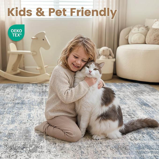 Washable 8x10 Area Rug for Living Room - Image 4