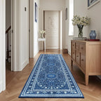 Lessymo 2 x 6 Runner Rug- Machine Washable Area Rugs Boho Faux Wool Low Pile - Image 4
