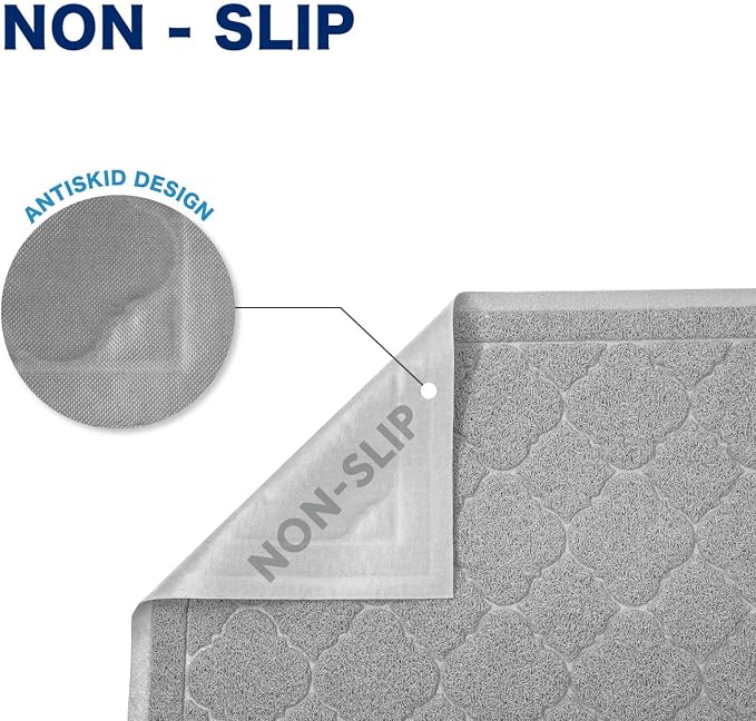 WePet Cat Litter Box Mat, Kitty Premium PVC Pad, Durable Trapping Rug, - Image 5