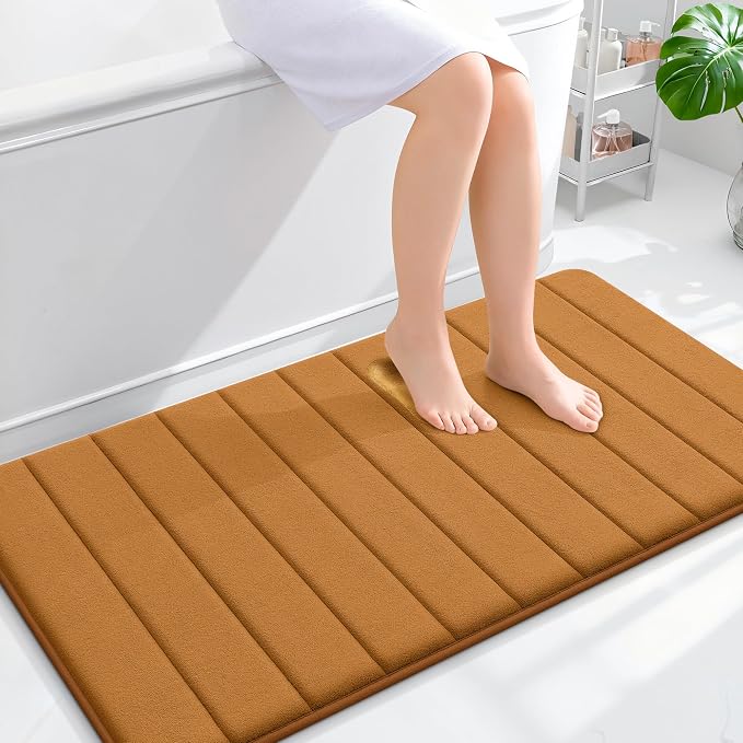 OLANLY Memory Foam Bath Mat 44x24, Super Soft Absorbent Bathroom Rugs, Quick Dry by OLANLY
