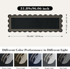 Scalloped 2.6x8 Kitchen Runner Rug, Washable Rugs - Image 2