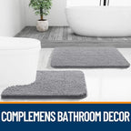OLANLY Large Bathroom Rugs 70x46, Extra Soft Absorbent Chenille Bath Rugs - Image 7