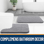 OLANLY Small Bathroom Rugs 24x16, Extra Soft Absorbent Chenille Bath Rugs - Image 7
