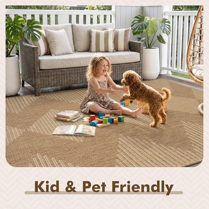 MontVoo-3x5 Outdoor Rug Porch Entryway Rug-Polypropylene Indoor Outdoor Rugs - Image 7