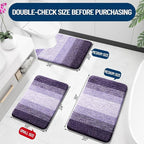 OLANLY Luxury Toilet Rugs U-Shaped 24x20, Extra Soft and Absorbent Microfiber - Image 2