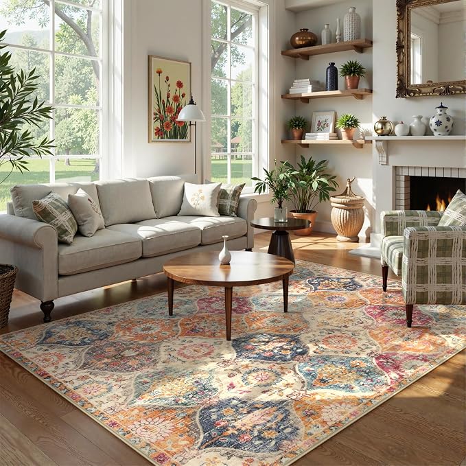 Lahome Moroccan Trellis Washable Small Area Rug, 3x5 Area Rug - Image 5