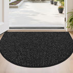 BEQHAUSE Dirt Trapper Door Mat 24" x 36" Half Circle Non-Slip Washable Doormats by BEQHAUSE