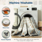Lessymo Washable Area Rug for Living Room, 9x12 Large Rugs - Image 5