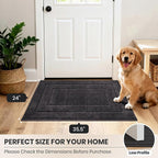 PURRUGS Dirt Trapping Door Mat 24" x 35.5", Non-Slip/Skid Machine Washable - Image 8