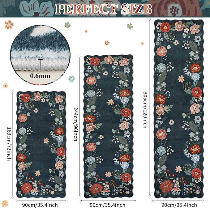 3x6 Runners for Hallways Non Slip, Cute Runner Rug for Room Decoration - Image 2