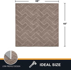 PURRUGS Dirt Trapping Door Mat 48" x 48", Non-Slip Machine Washable Entry Rug - Image 2