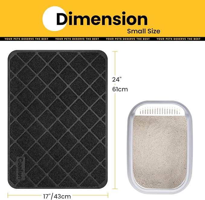 Conlun Cat Litter Mat Litter Trapping Mat, Less Waste Cat Litter Box Mat - Image 2