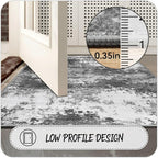 Grey 2x5 Washable Entryway Runner Rug Non Slip - Image 6