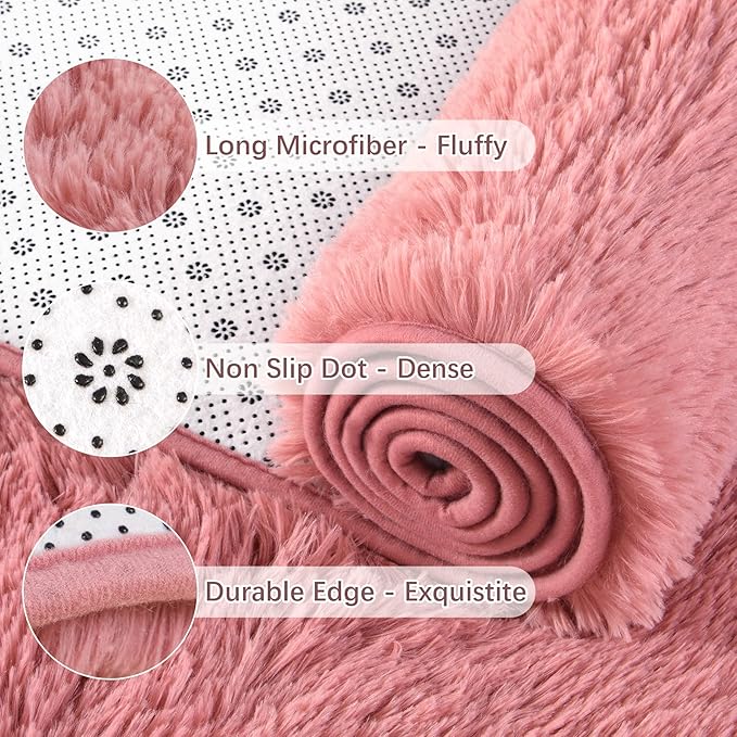 Chicrug Soft Runner Rug for Bedroom Living Room Plush Fluffy Rug 2x8 Feet - Image 6