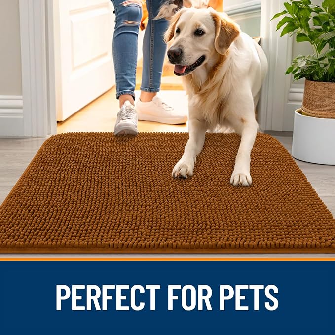 OLANLY Dog Door Mat for Muddy Paws 35x24, Absorbs Moisture and Dirt, Absorbent - Image 6
