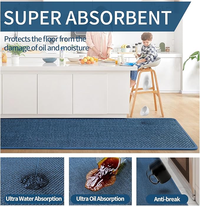 YDKGL Kitchen Mats for Floor, Super Absorbent Kitchen Rugs Non Slip Washable - Image 5
