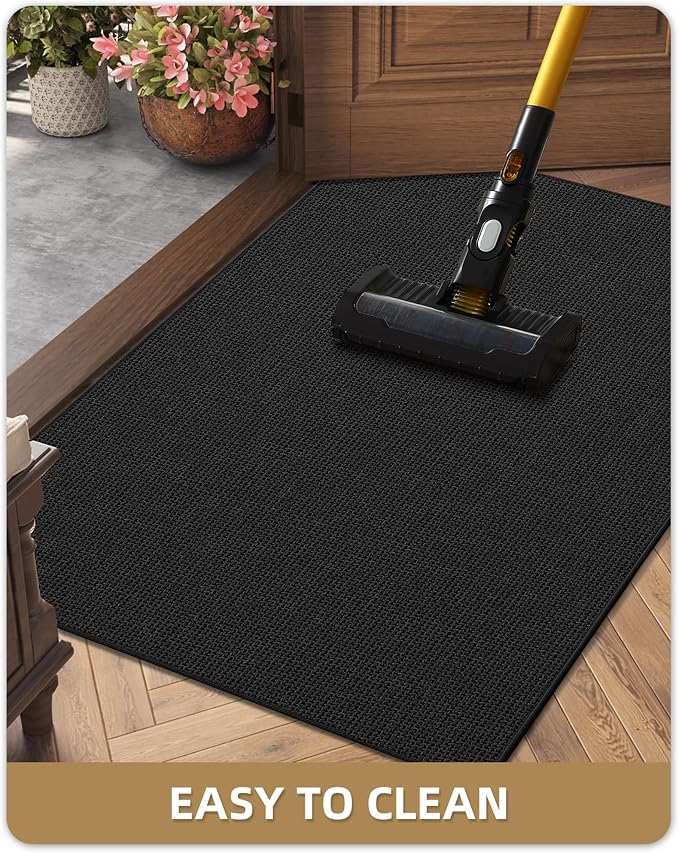 Color&Geometry Ultra Thin Indoor Door Mat 24"x36", Non Slip Rubber Backed Dirt - Image 7