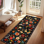 RELEANY Floral 2x8 Area Rugs Washable Print Boho Cute Carpet Non Slip Flower by RELEANY