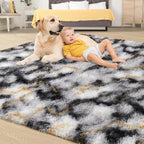 Tepook Soft Fluffy Rugs for Bedroom, 4x6 Area Rug for Living Room, Modern - Image 4