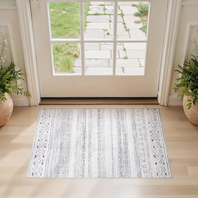 cotiled Washable 2x3 Entryway Rug: Washable Boho Rugs - Image 2