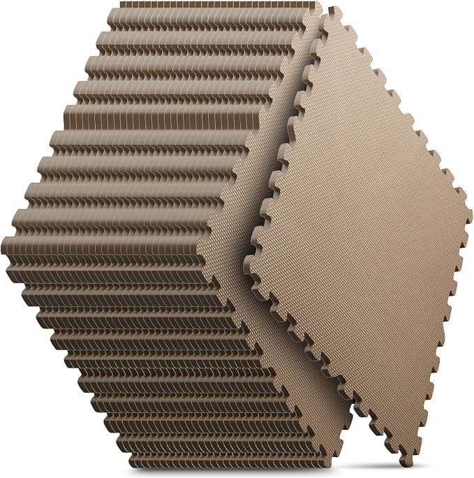 32 Pack Home Gym Mat, Puzzle Exercise Mat, EVA Interlocking Foam Floor Tiles by NazhuraGoodCompanionAtHome