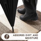 Kitinjoy Indoor Outdoor Door Mat, 40x32 Non-Slip Absorbent Dirt Trapper - Image 2