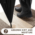 Kitinjoy Indoor Outdoor Door Mat, 50x30 Non-Slip Absorbent Dirt Trapper - Image 2