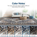 Lessymo 9 x 12 Area Rugs for Living Room, Machine Washable Area Rugs Boho Faux - Image 9
