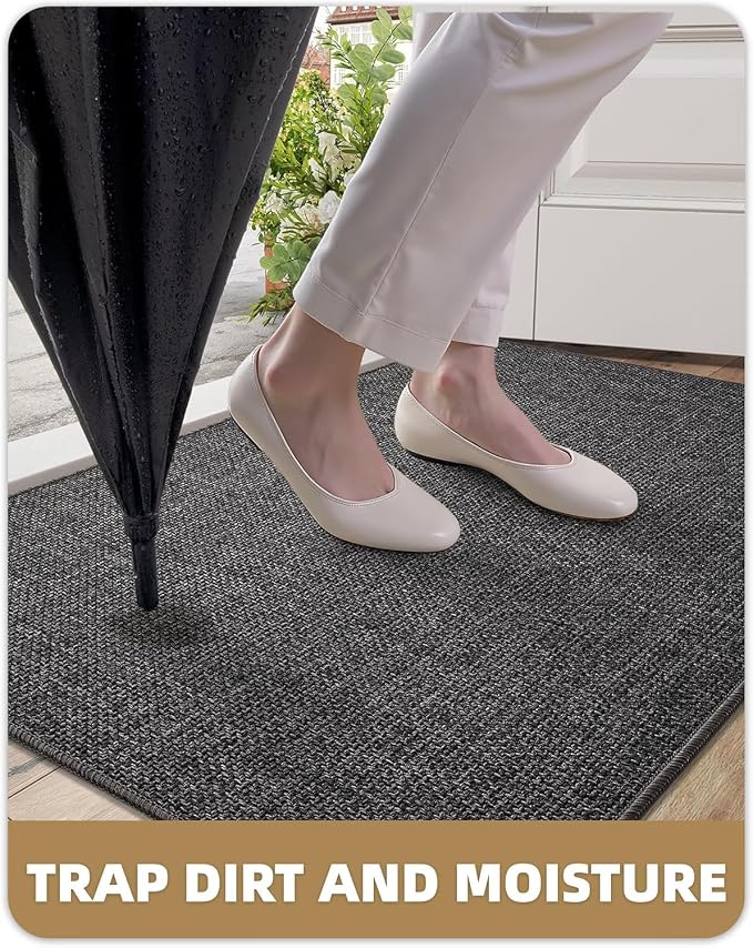 Color&Geometry Ultra Thin Indoor Door Mat 48"x72", Non Slip Rubber Backed Dirt - Image 6