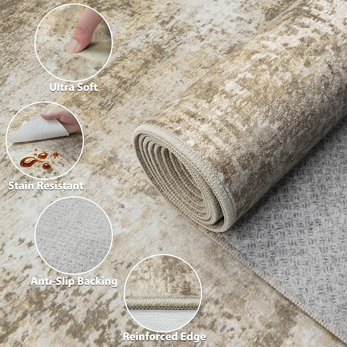 Area Rug Living Room Rugs: 5x7 Washable Rug - Image 7