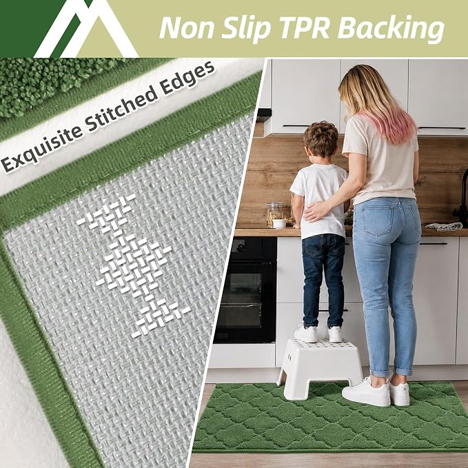 COSY HOMEER Soft Kitchen Rugs for in Front of Sink Super Absorbent Kitchen - Image 5