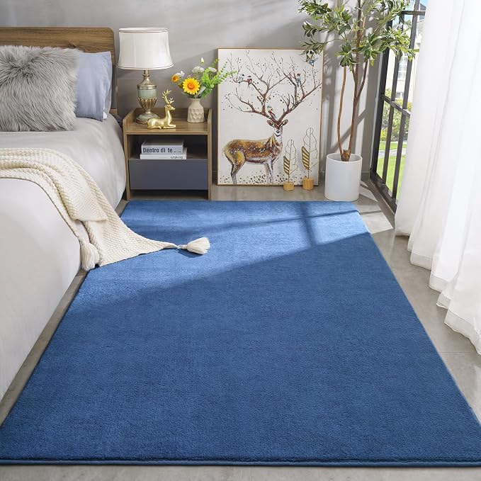 Amearea Large Modern Area Rugs for Bedroom Living Room, 8x10 Feet Blue - Image 2