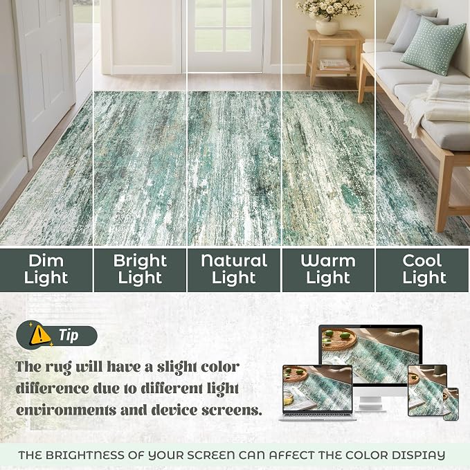XLUEZ 5x7 Area Rugs for Living Room, Washable Modern Abstract Large Area Rug - Image 8