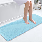 OLANLY Bathroom Runner Rugs 47x17, Soft Absorbent Chenille Bath Rugs, Rubber by OLANLY